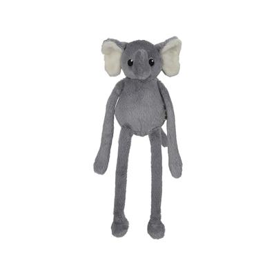 Nature Planet pluche olifanten knuffeldier - grijs - 33 cm - lang model - Olifanten