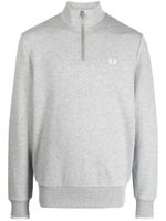 Fred Perry sweat zippé à logo brodé - Gris