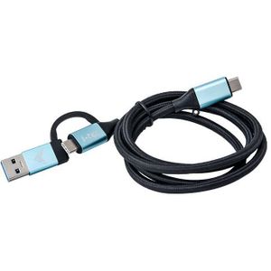 i-tec C31USBCACBL USB-kabel USB 3.2 Gen 1 (3.1 Gen 1) 1 m USB C Zwart, Blauw