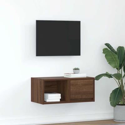 TV-meubel 60x31x25,5 cm bewerkt hout bruin eikenkleur