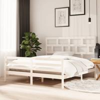 Bedframe massief hout wit 180x200 cm Bedframe massief hout wit 180x200 cm