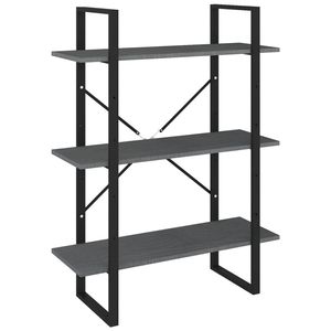 The Living Store Boekenkast - Industrieel - Meubel - 80x30x105 cm - Grijs