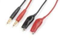 Laadkabel croco clips, silicone kabel 16awg - thumbnail