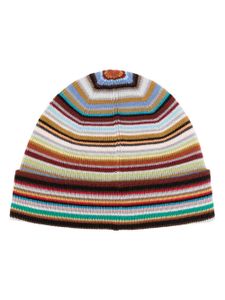 Paul Smith bonnet en maille intarsia - Rouge