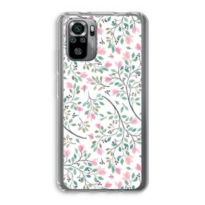 Sierlijke bloemen: Xiaomi Redmi Note 10S Transparant Hoesje