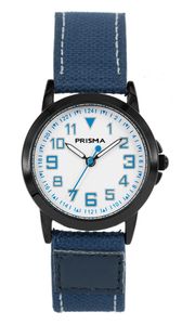 Coolwatch CW.244 kinderhorloge Jort Staal Canvas blauw-zwart