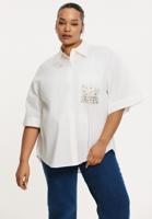 Yoek Blouse | Wit | Maat 58/60