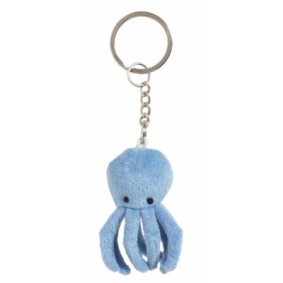 Nature Planet Pluche Octopus/Inktvis knuffel sleutelhanger - 8x - 6 cm - Speelgoed dieren