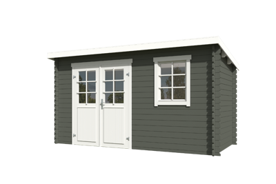 Blokhut Amira 380x175 Green Grey-Wit - Outdoor life