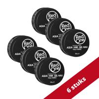 Red One RedOne Haarwax Maximum Control - Black Aqua 150ml Voordeelverpakking - 6 stuks