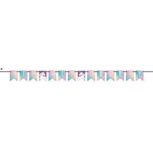 Eenhoorn themafeest wenslijn/banner 213 cm