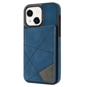 Samsung Galaxy S24 hoesje - Backcover - Pasjeshouder - Portemonnee - Camerabescherming - Stijlvol patroon - TPU - Blauw