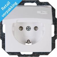 Kopp Paris arctic wit inbouw stopcontact RA met deksel - 4625110