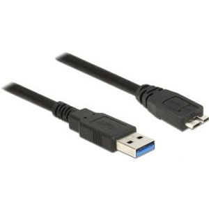 DeLOCK 85071 USB-kabel 0,5 m USB 3.2 Gen 1 (3.1 Gen 1) USB A Micro-USB B Zwart