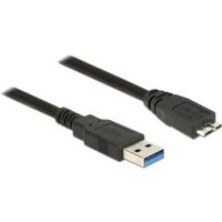 DeLOCK 85071 USB-kabel 0,5 m USB 3.2 Gen 1 (3.1 Gen 1) USB A Micro-USB B Zwart - thumbnail