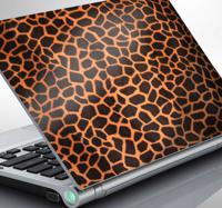 Sticker laptop patroon giraf - thumbnail