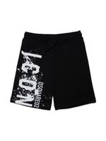 DSQUARED2 KIDS short en coton à logo imprimé - Noir - thumbnail