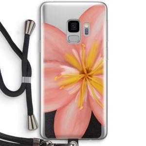 Pink Ellila Flower: Samsung Galaxy S9 Transparant Hoesje met koord