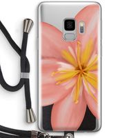Pink Ellila Flower: Samsung Galaxy S9 Transparant Hoesje met koord