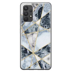 Samsung Galaxy A32 4G siliconen hoesje - Marmer blauw