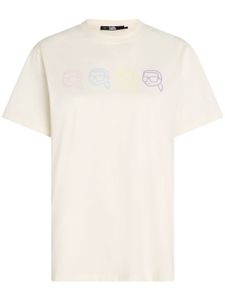 Karl Lagerfeld t-shirt Ikonik Outline en coton biologique - Blanc