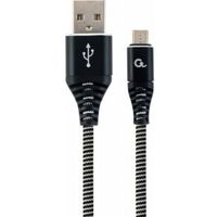 Gembird CC-USB2B-AMMBM-1M-BW USB-kabel 2.0 Micro-USB B USB A Zwart, Wit