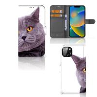 iPhone 14 Plus | Telefoonhoesje | Met pasjeshouder | Kat