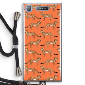Cheetah: Sony Xperia XZ1 Transparant Hoesje met koord