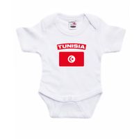 Tunisia romper met vlag Tunesie wit voor babys - thumbnail