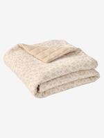 Deken / boxbodem van katoengaas HYGGE beige, bedrukt Deken / boxbodem van katoengaas HYGGE beige, bedrukt
