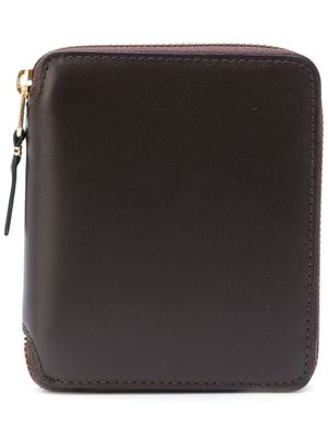 Comme Des Garçons Wallet portefeuille en cuir à fermeture zippée - Marron