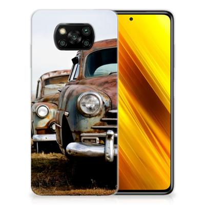 Xiaomi Poco X3 | Poco X3 Pro | Siliconen hoesje | met foto Vintage Auto