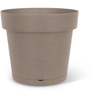 Waterreservepot - GARDEN ID Glamour - Taupe 40 cm - Korrelig oppervlak - Binnen/buiten - Strak design - Bevat hout.