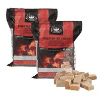 Fancy Flames Aanmaakblokjes - 144x stuks - lange brandduur - vuurstarter