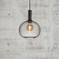 Hanglamp glas Nordlux &apos;Alton 25&apos; zwart smoke E27 fitting 250mm