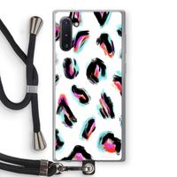 Cheetah color: Samsung Galaxy Note 10 Transparant Hoesje met koord