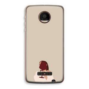 I drink wine: Motorola Moto Z Force Transparant Hoesje