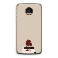 I drink wine: Motorola Moto Z Force Transparant Hoesje I drink wine: Motorola Moto Z Force Transparant Hoesje