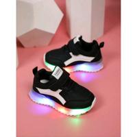 Bon&Bon Kids LED Light Up Sneakers - Boys & Girls PU Leather Sport Shoes 20