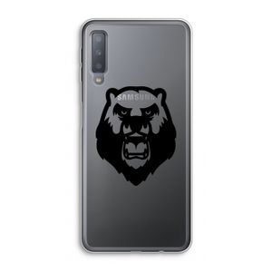 Angry Bear (black): Samsung Galaxy A7 (2018) Transparant Hoesje