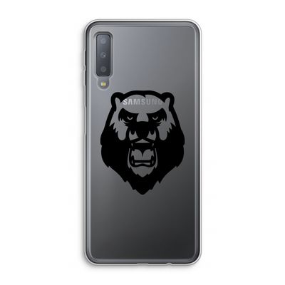 Angry Bear (black): Samsung Galaxy A7 (2018) Transparant Hoesje
