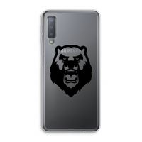 Angry Bear (black): Samsung Galaxy A7 (2018) Transparant Hoesje Angry Bear (black): Samsung Galaxy A7 (2018) Transparant Hoesje