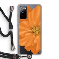 Orange Ellila flower: Samsung Galaxy S20 FE / S20 FE 5G Transparant Hoesje met koord