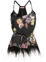 TWINSET débardeur orné de plumes à fleurs - Noir