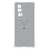 Xiaomi Poco F5 Pro Stevig Bumper Hoesje Grijs Baby Olifant