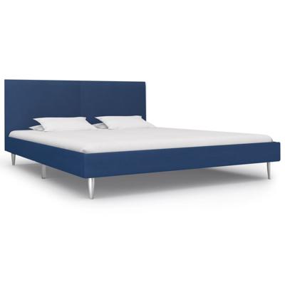 Bedframe stof blauw 180x200 cm