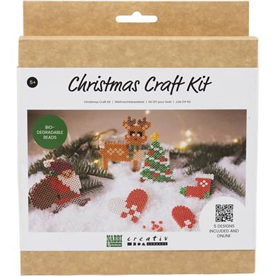 NABBI Hobbyset biobeads , kerstman, kerstsok, kersthart, kerstboom en rendier, 1 doos