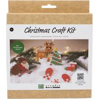 NABBI Hobbyset biobeads , kerstman, kerstsok, kersthart, kerstboom en rendier, 1 doos