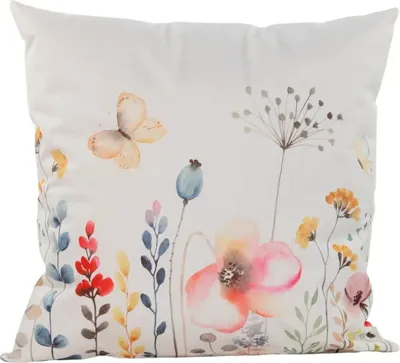 Anna&apos;s Collection buitenkussen veldbloemen 60x60cm multi