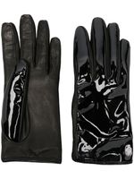 Philipp Plein gants en cuir à applique tête de mort - Noir - thumbnail